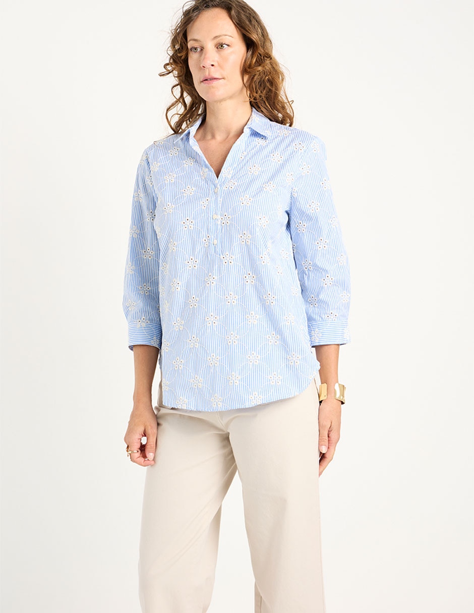 Blusa Ferrioni manga 3/4 para mujer