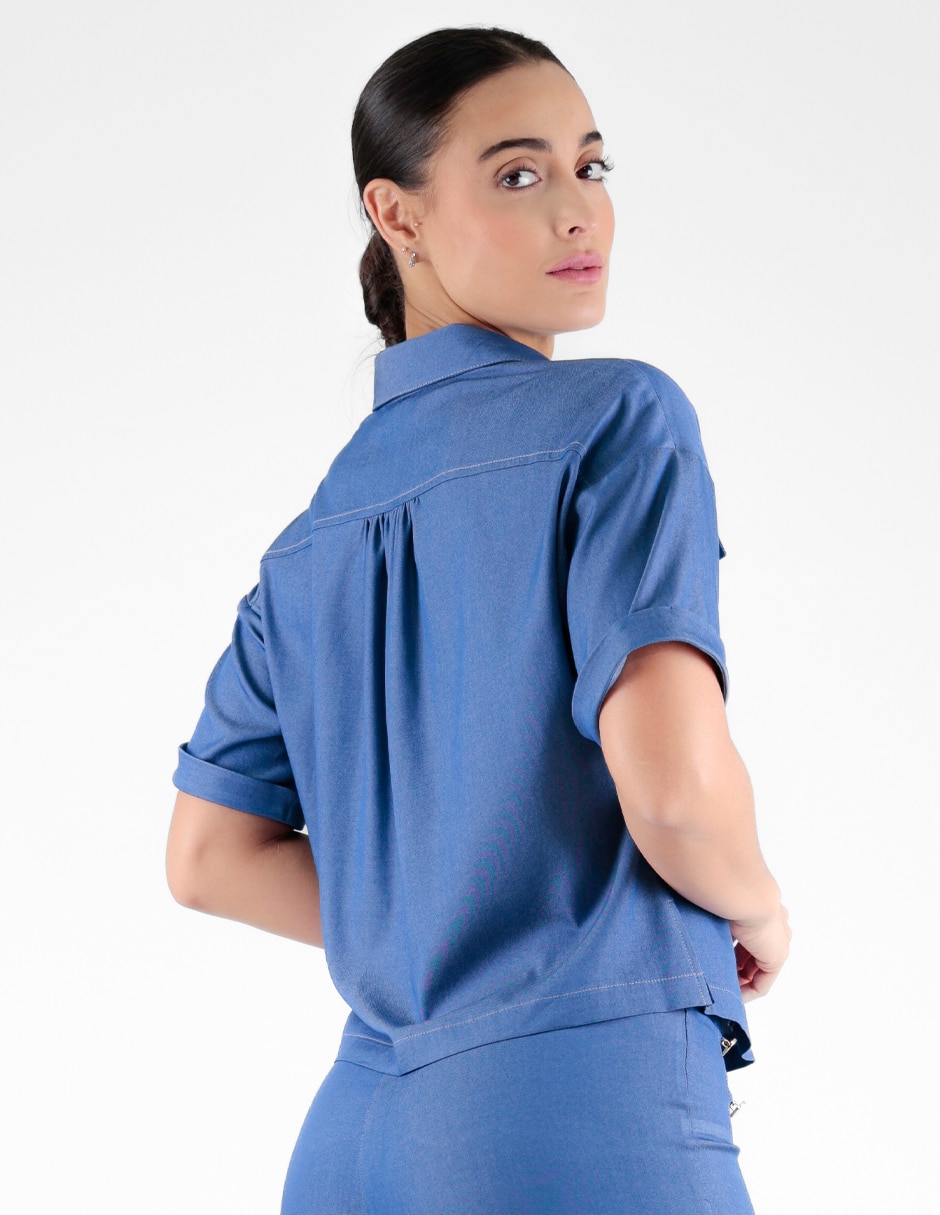 Blusa manga corta para mujer