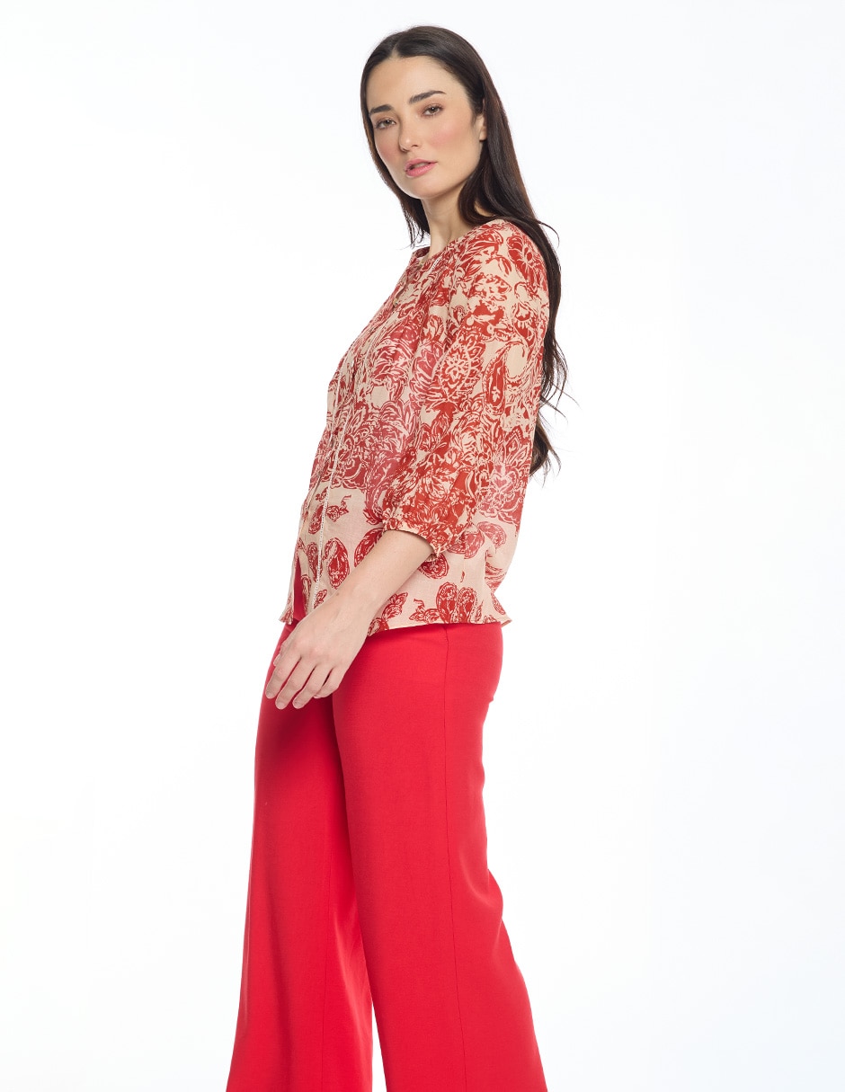 Blusa Foley's manga 3/4 para mujer