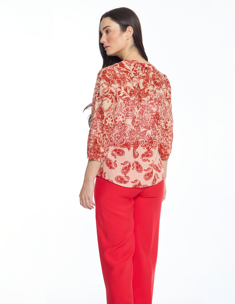 Blusa Foley's manga 3/4 para mujer