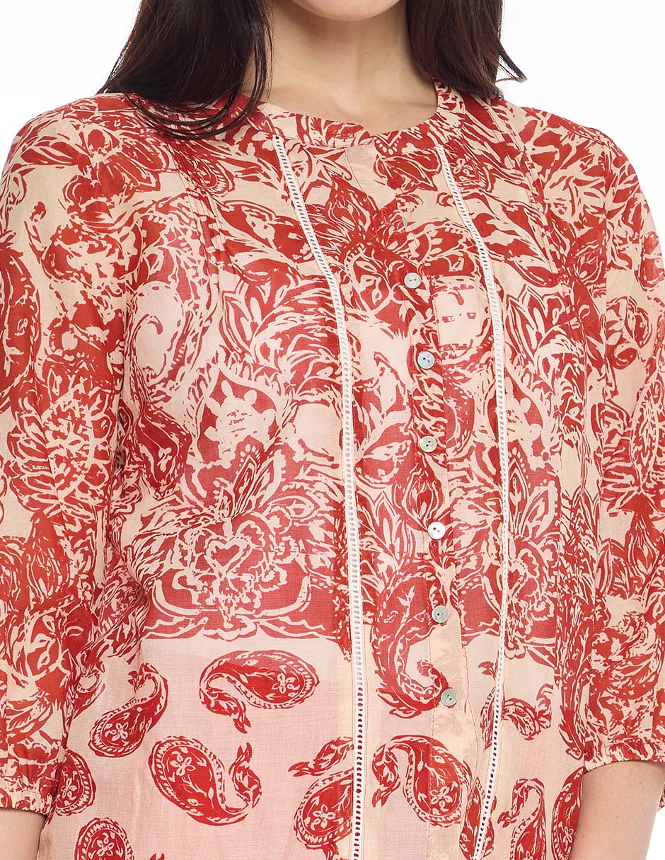 Blusa Foley's manga 3/4 para mujer