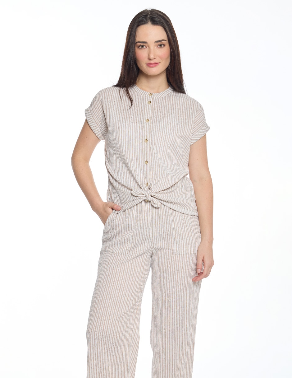 Blusa manga corta para mujer 7