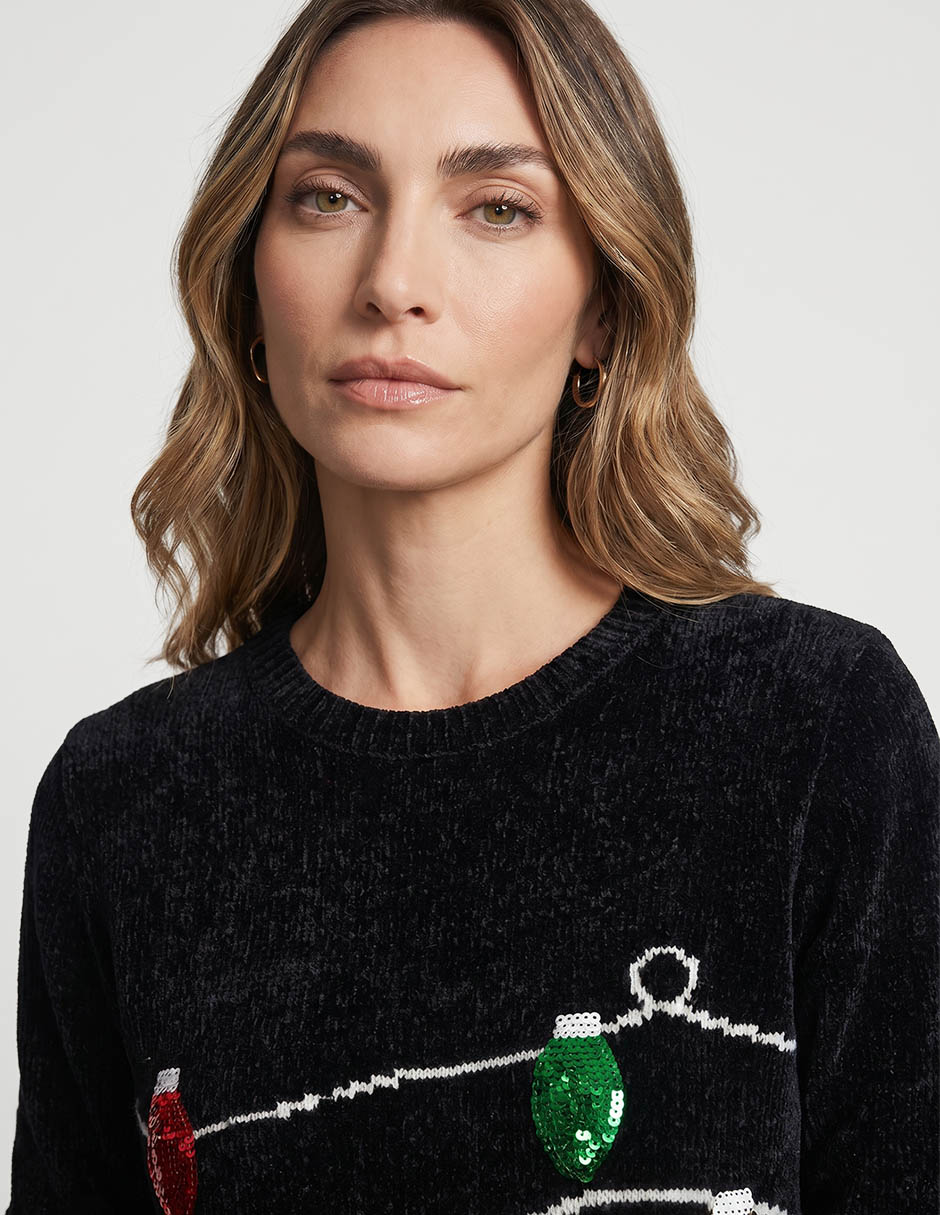 Suéter navideño cuello redondo para mujer 3