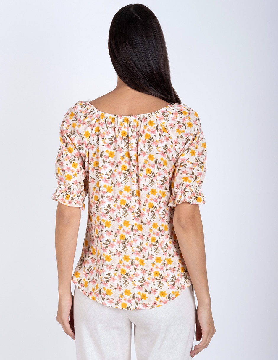 Blusa manga al codo para mujer 7