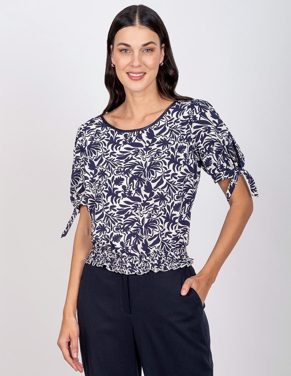Blusa manga corta para mujer