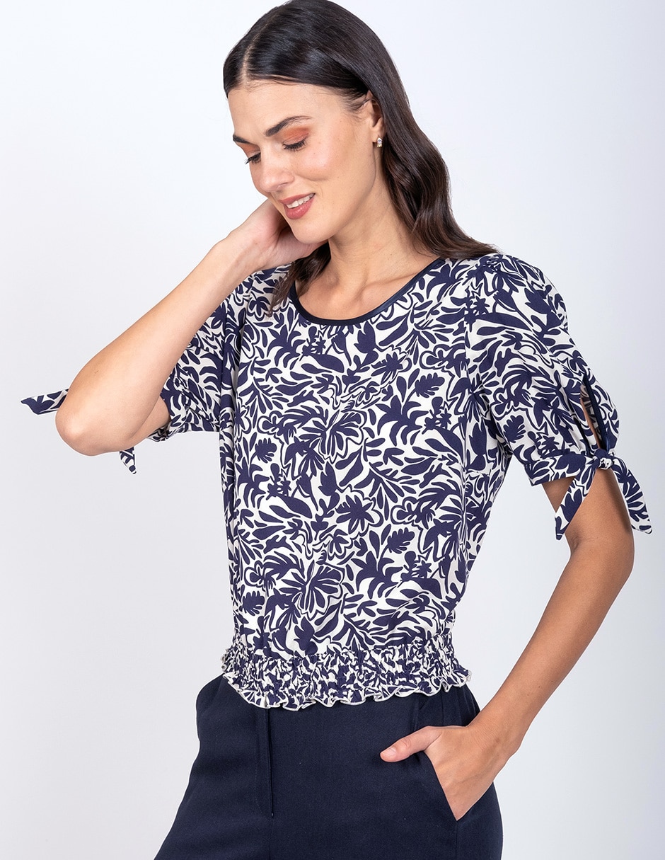 Blusa manga corta para mujer