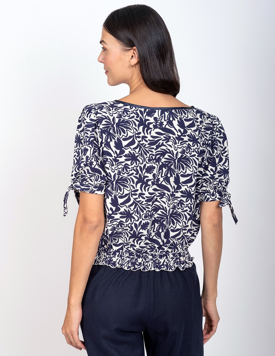 Blusa manga corta para mujer