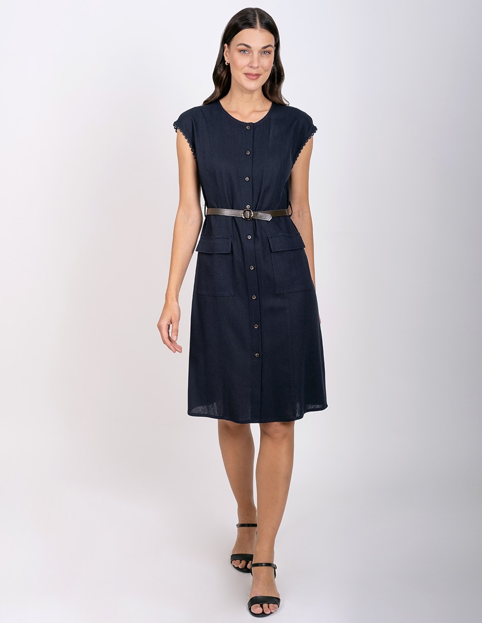 Vestido a la rodilla casual para mujer