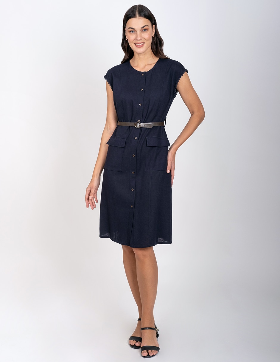 Vestido a la rodilla casual para mujer
