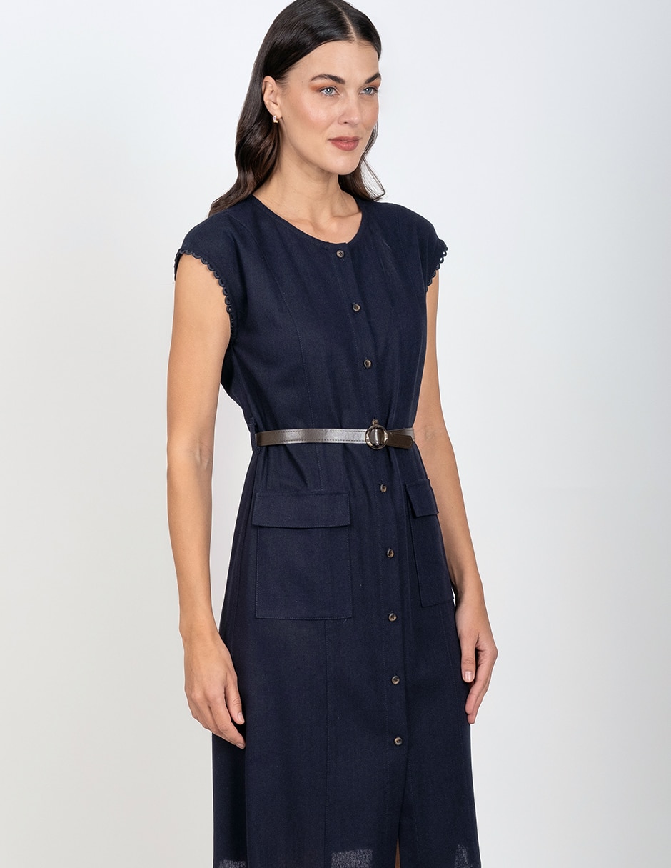 Vestido a la rodilla casual para mujer