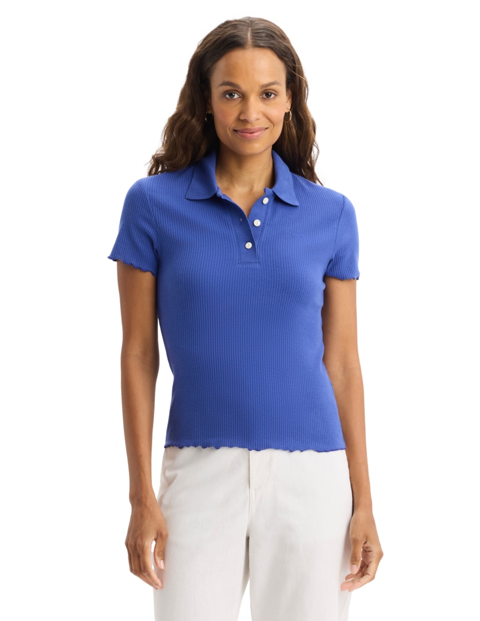 Playera tipo polo para mujer