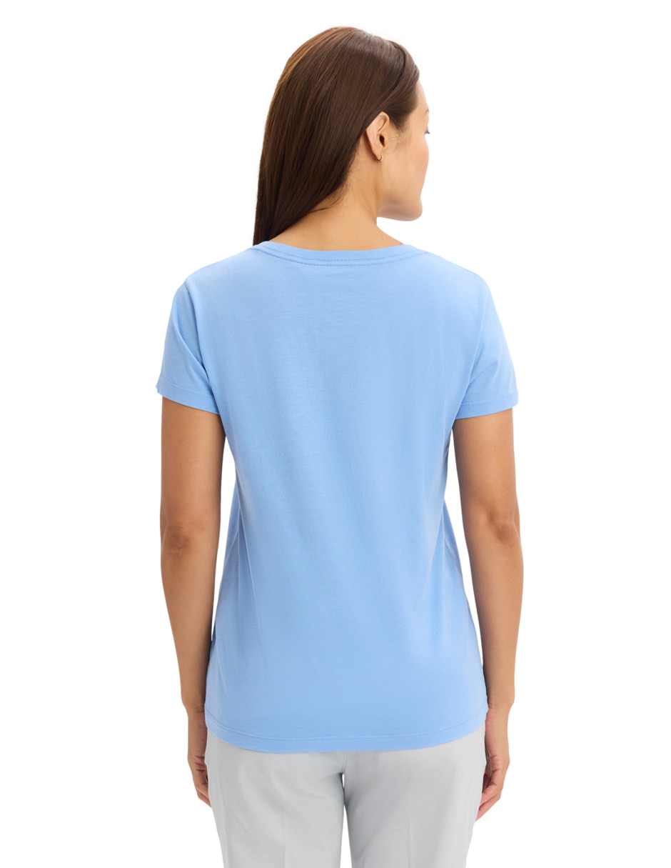 Playera manga corta cuello v mujer 5