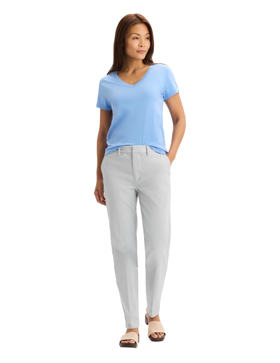 Playera manga corta Dockers cuello v mujer