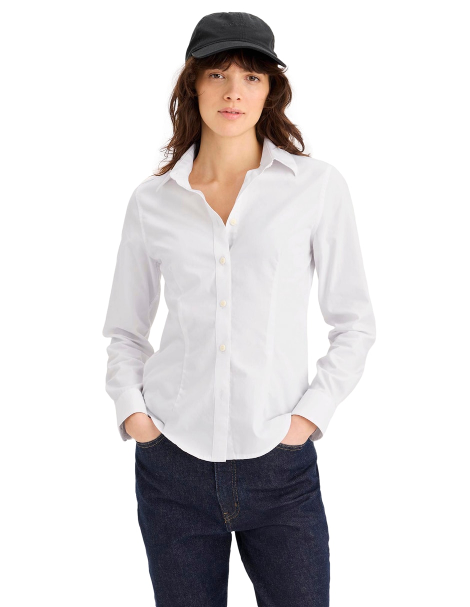 Blusa camisera Dockers manga larga para mujer