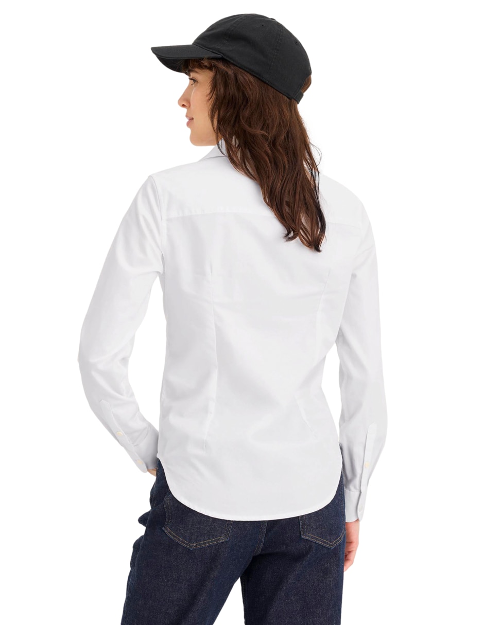 Blusa camisera Dockers manga larga para mujer