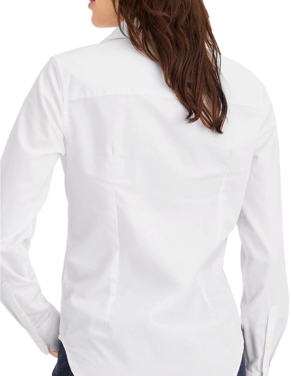 Blusa camisera Dockers manga larga para mujer