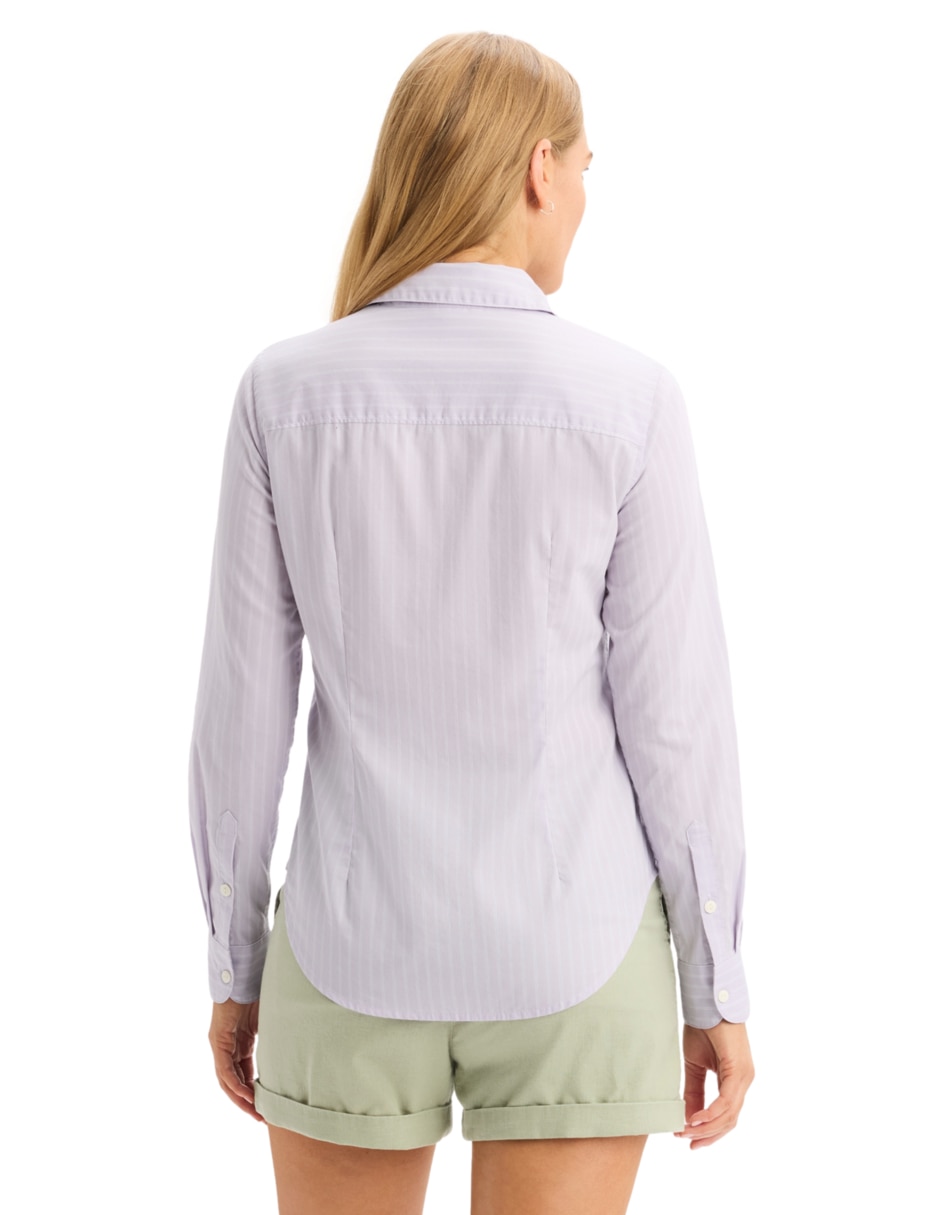 Blusa camisera Dockers manga larga para mujer