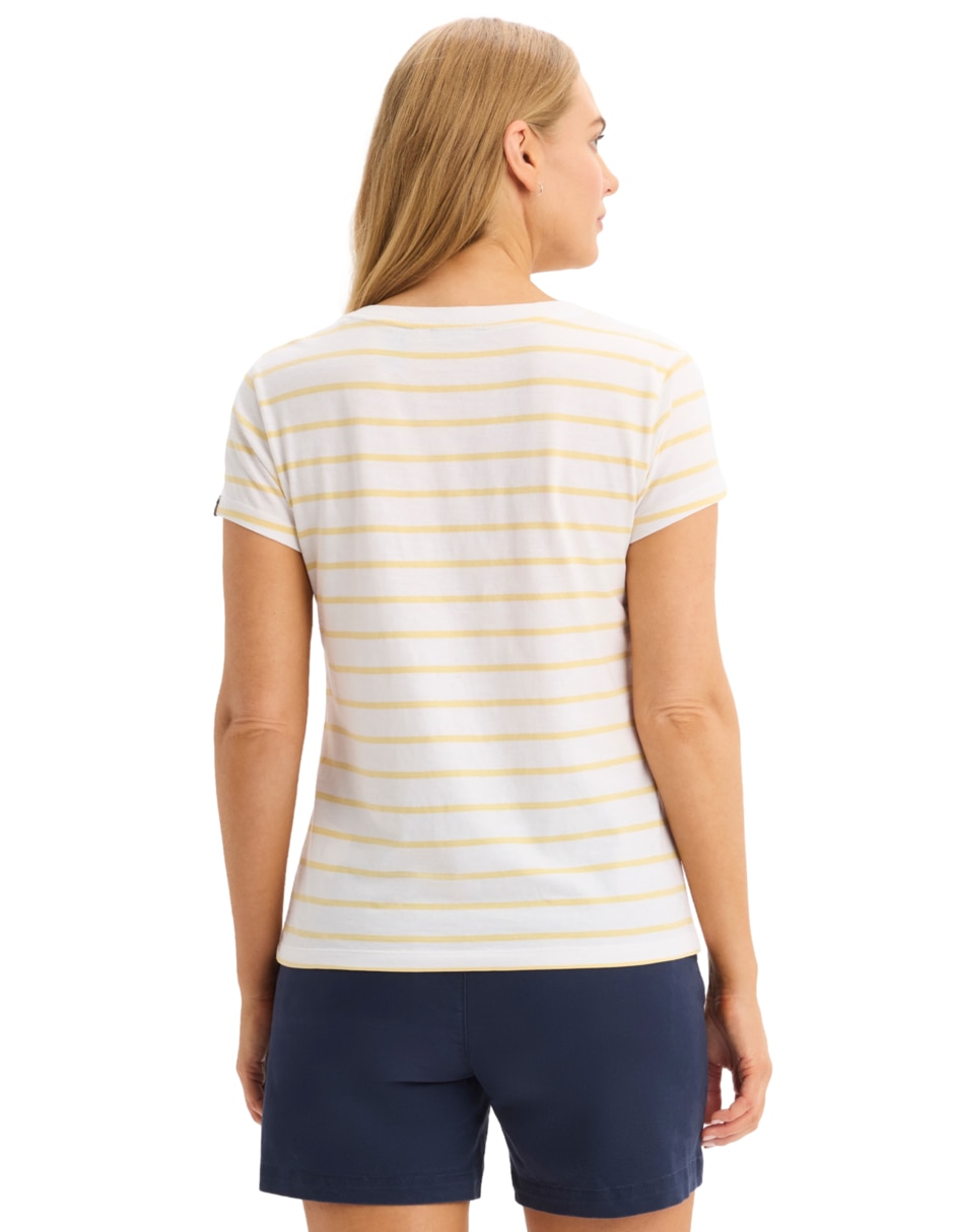 Playera manga corta Dockers cuello v para mujer