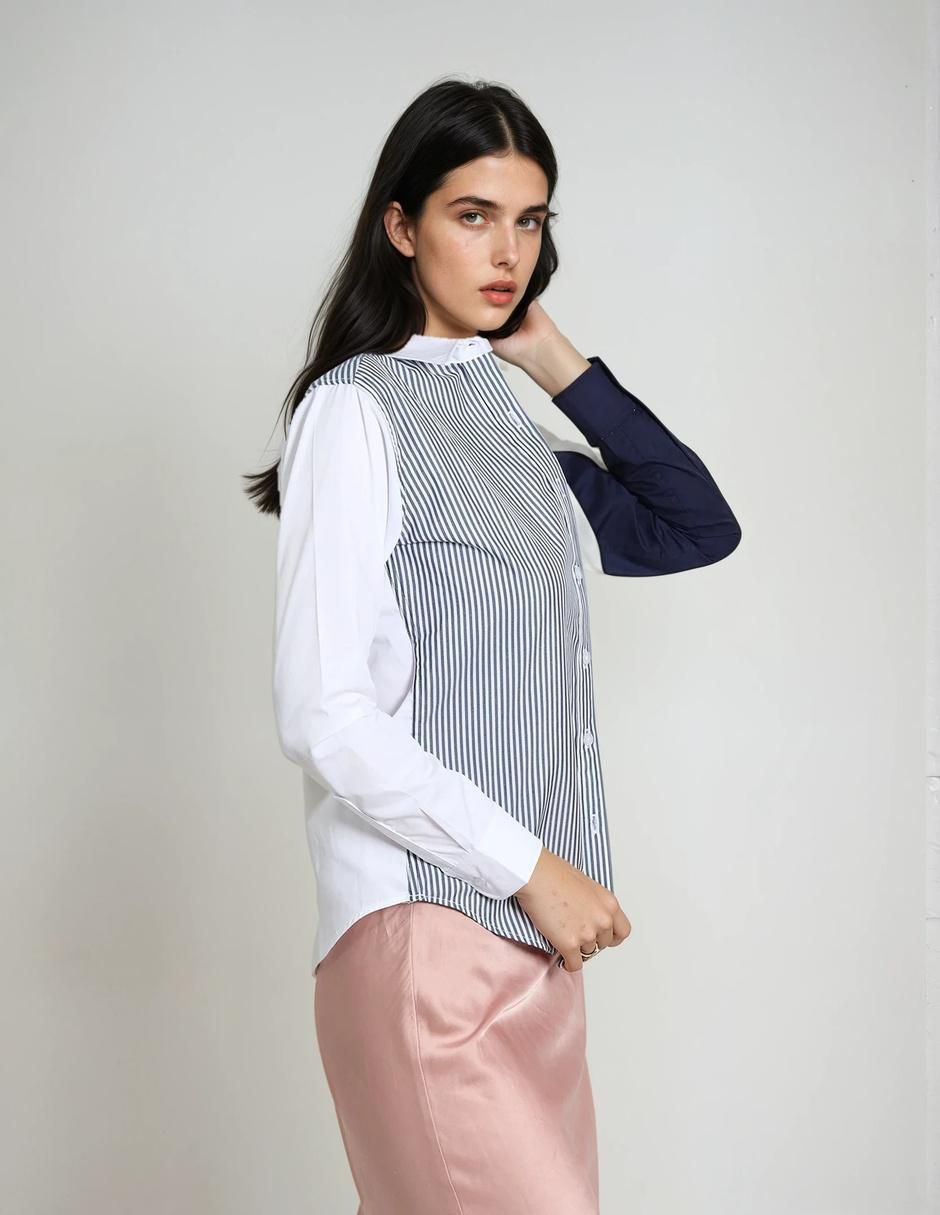 Blusa camisera manga larga para mujer 4