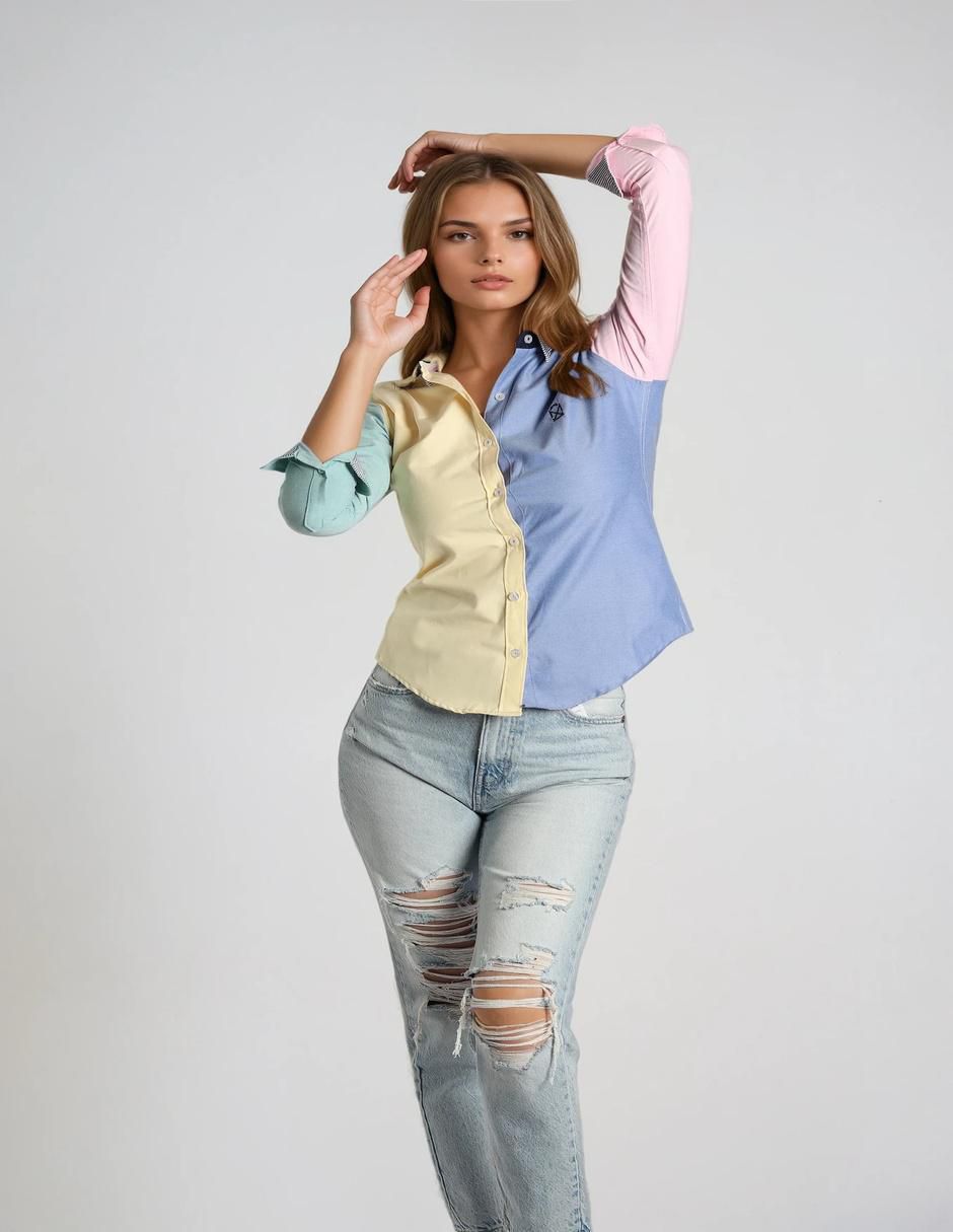 Blusa camisera Muletta manga larga para mujer