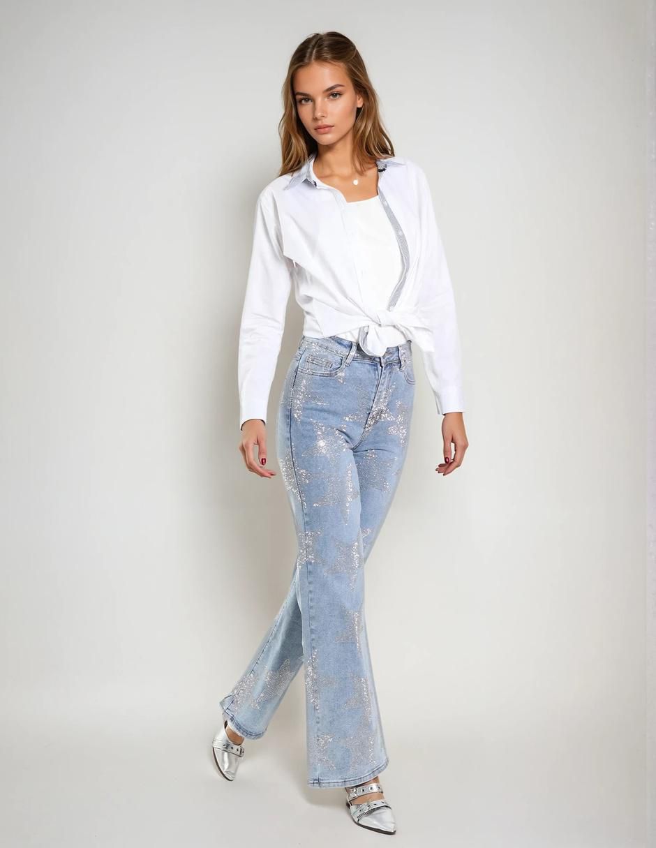 Blusa camisera Muletta manga larga para mujer