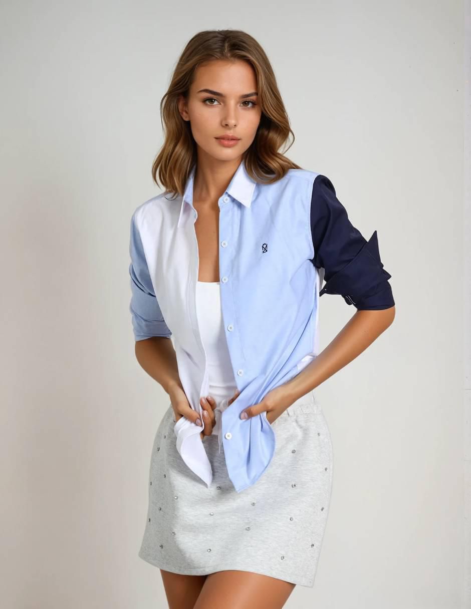 Blusa camisera manga larga para mujer 4