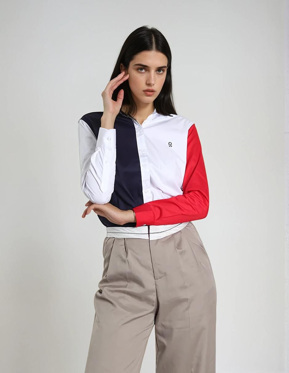 Blusa camisera Muletta manga larga para mujer