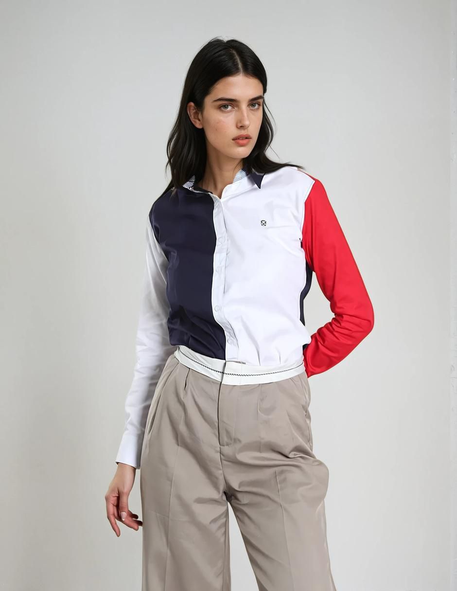 Blusa camisera Muletta manga larga para mujer