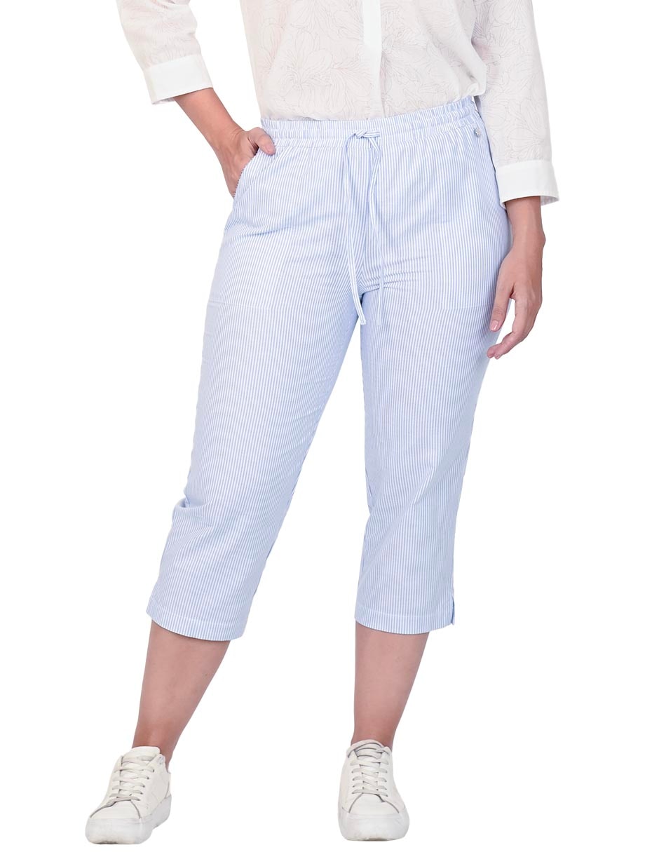 Pantalón capri regular para mujer