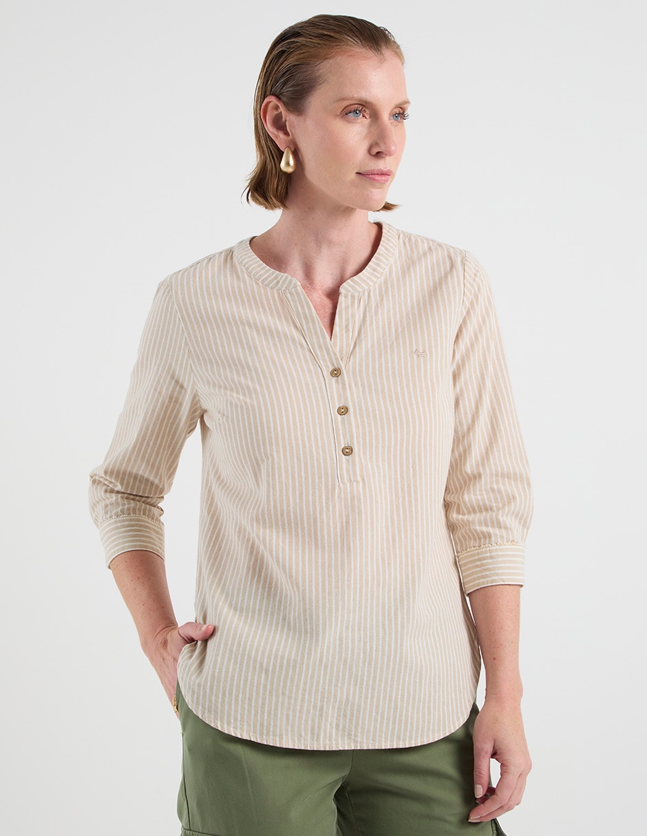 Blusa manga 3/4 para mujer Blusa manga 3/4 para mujer