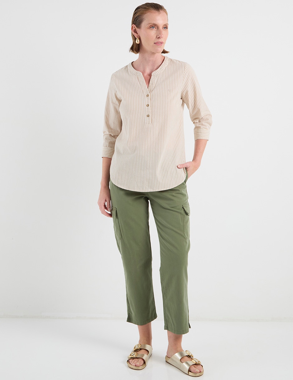 Blusa Ferrioni manga 3/4 para mujer