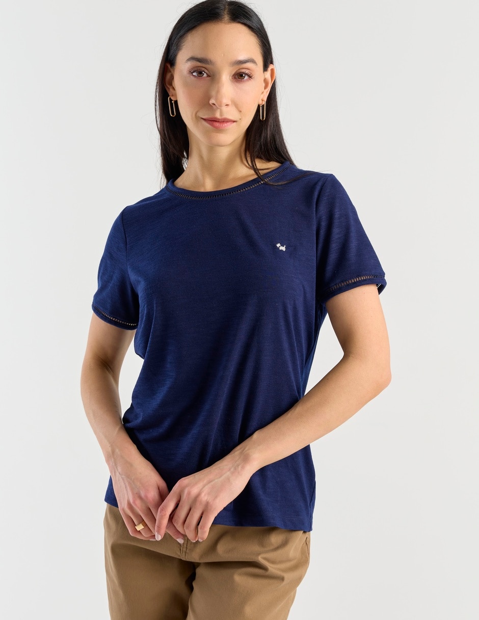Playera manga corta cuello redondo para mujer 5