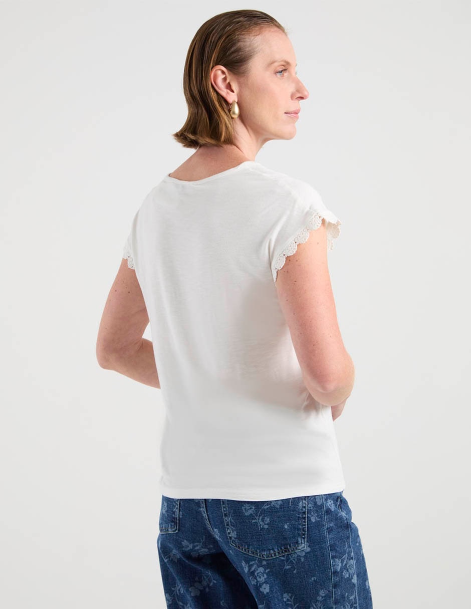 Playera manga corta cuello redondo para mujer 6