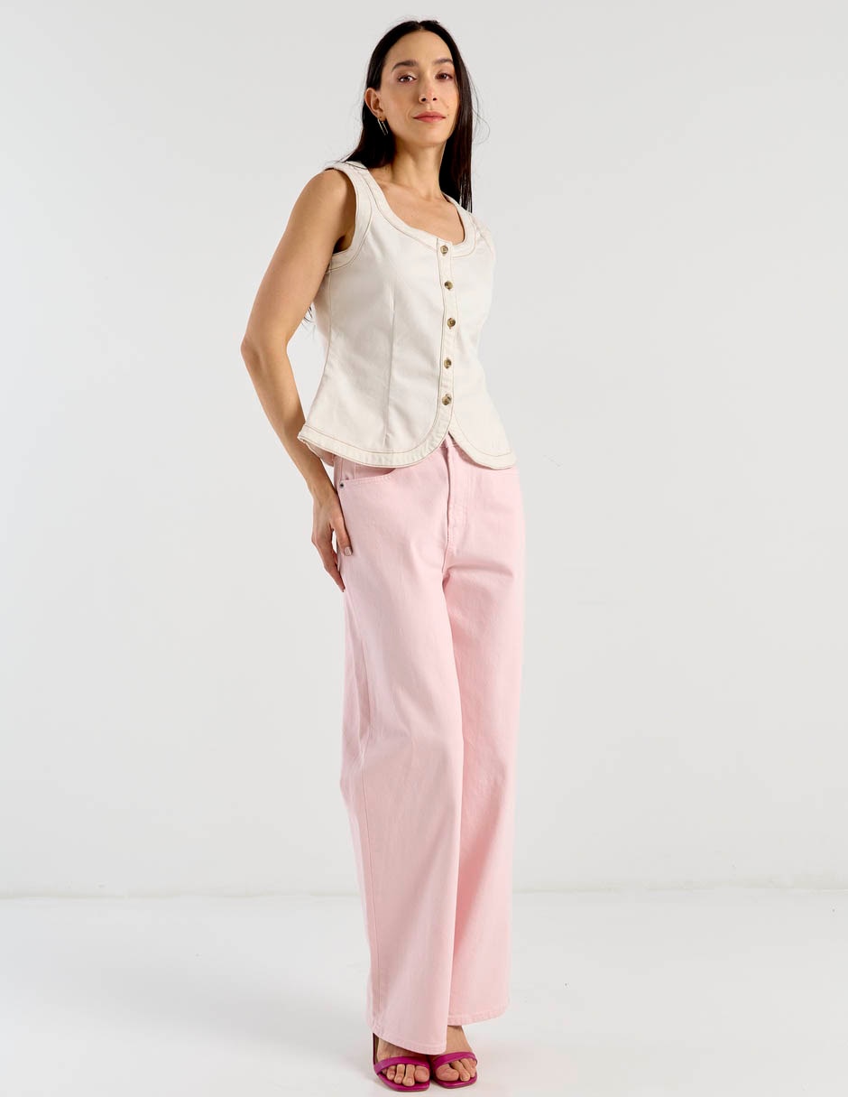 Jeans Wide Leg a la cintura Old Navy para mujer