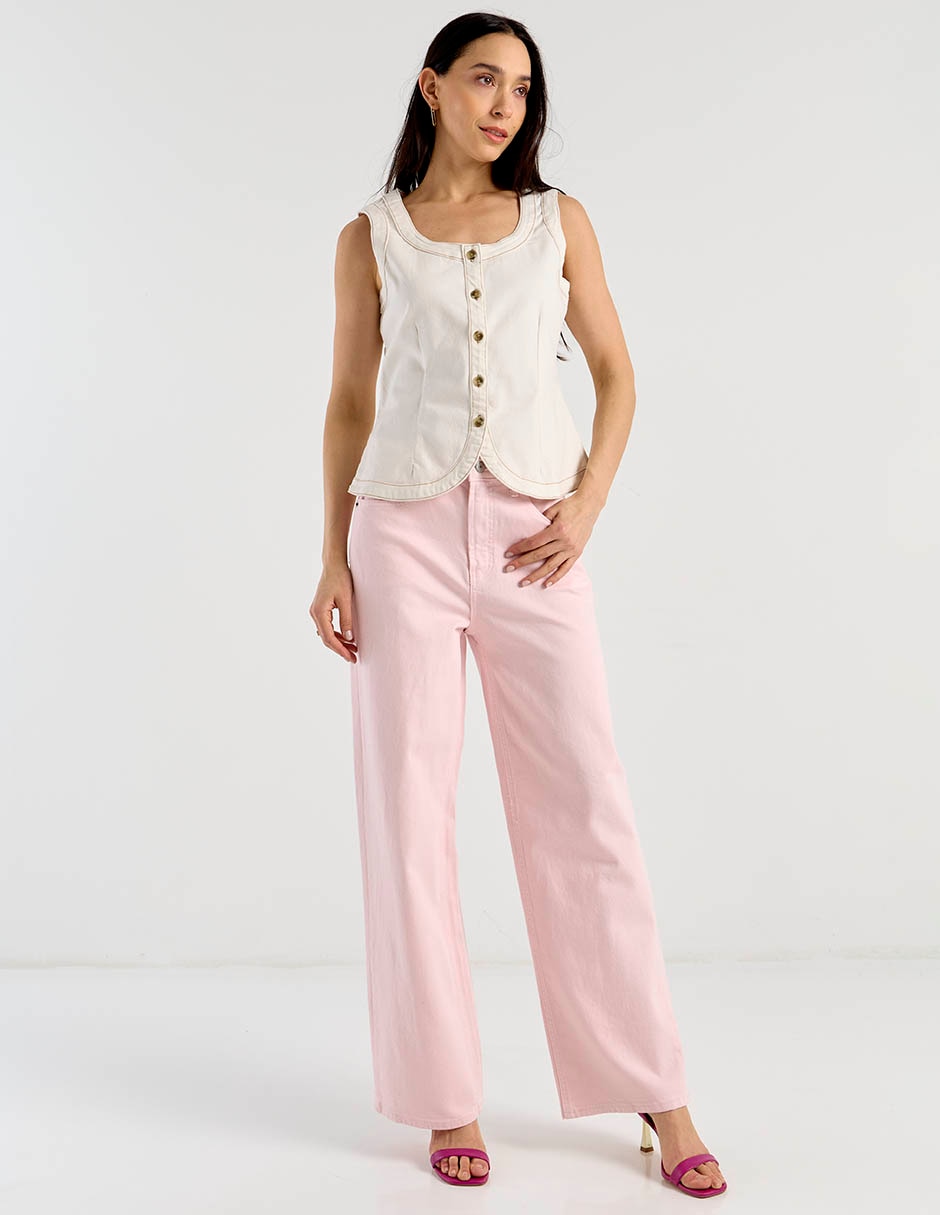 Jeans Wide Leg a la cintura Old Navy para mujer