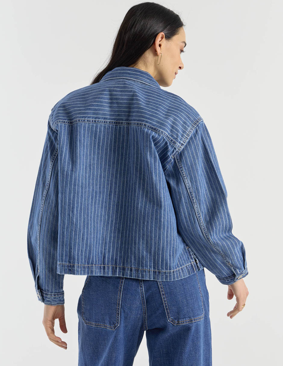 Chamarra denim de algodón para mujer 11