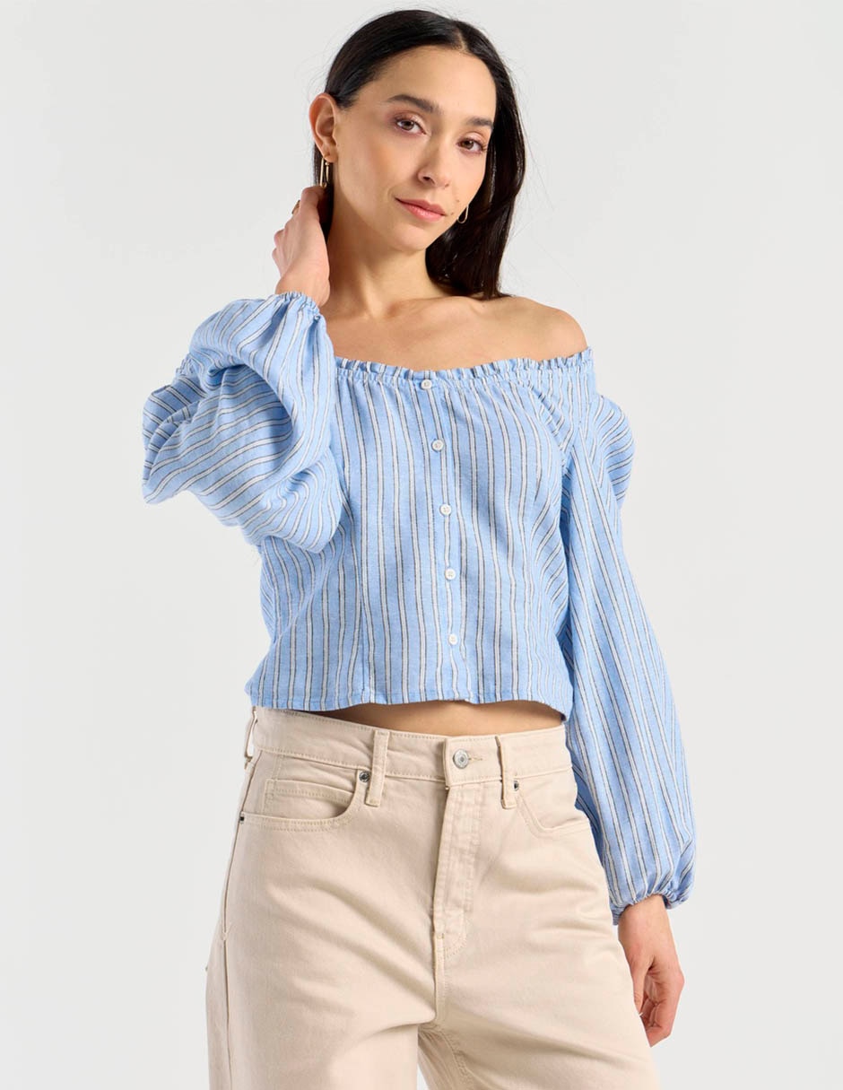 Blusa manga larga para mujer 7
