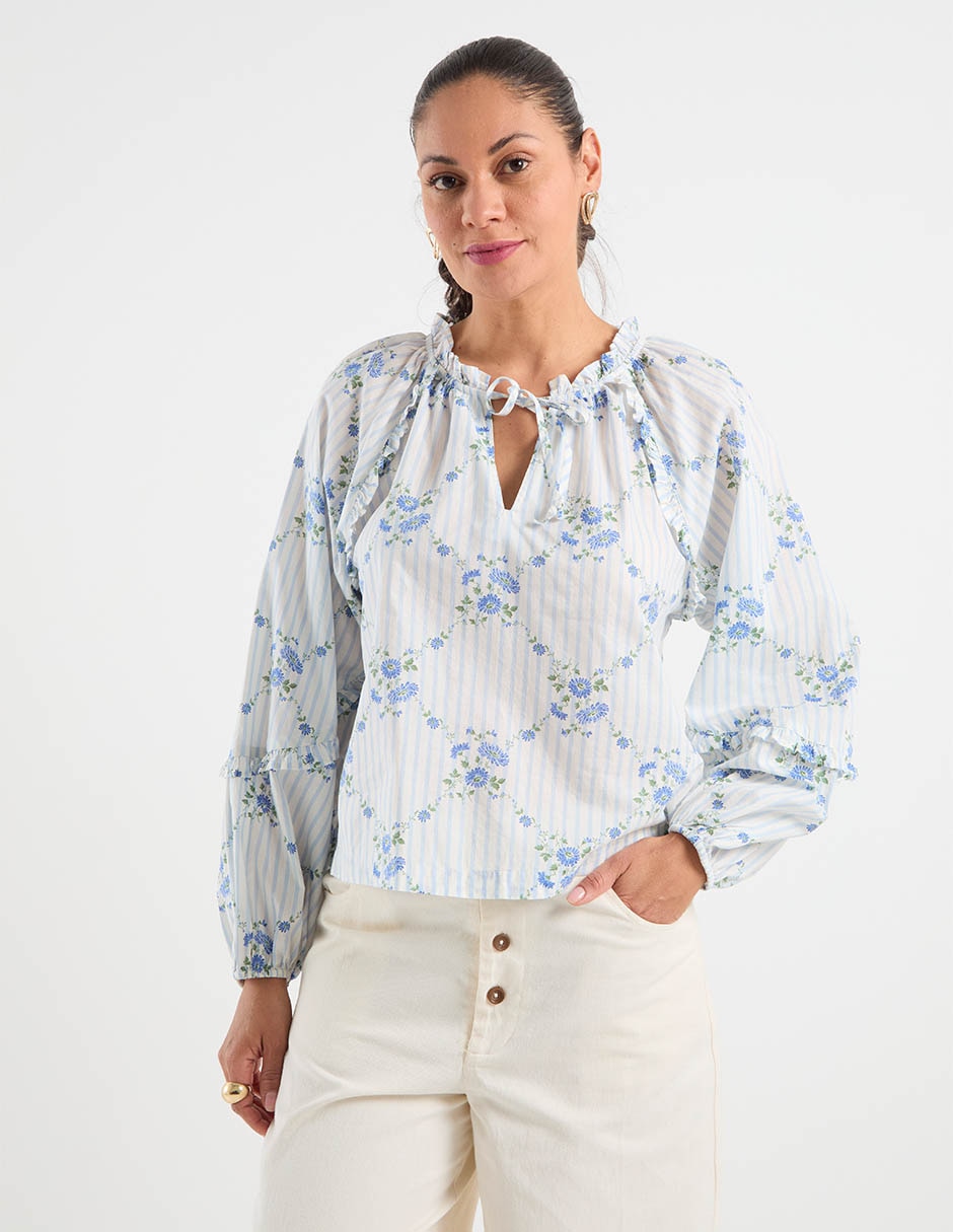 Blusa manga larga para mujer 7