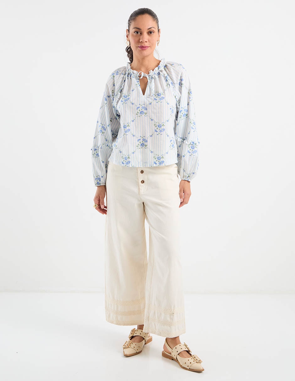 Blusa manga larga para mujer 8