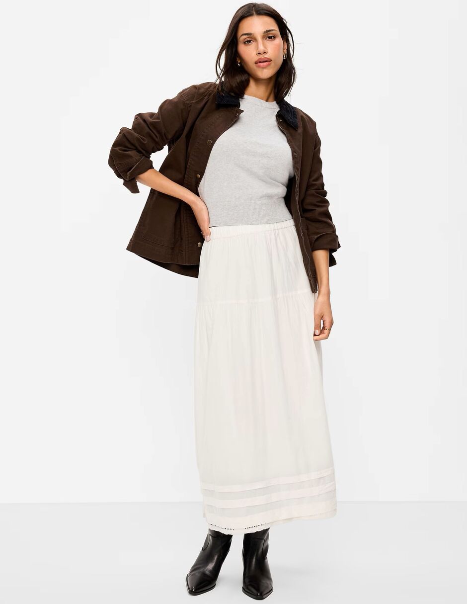 Falda crop a la cintura
