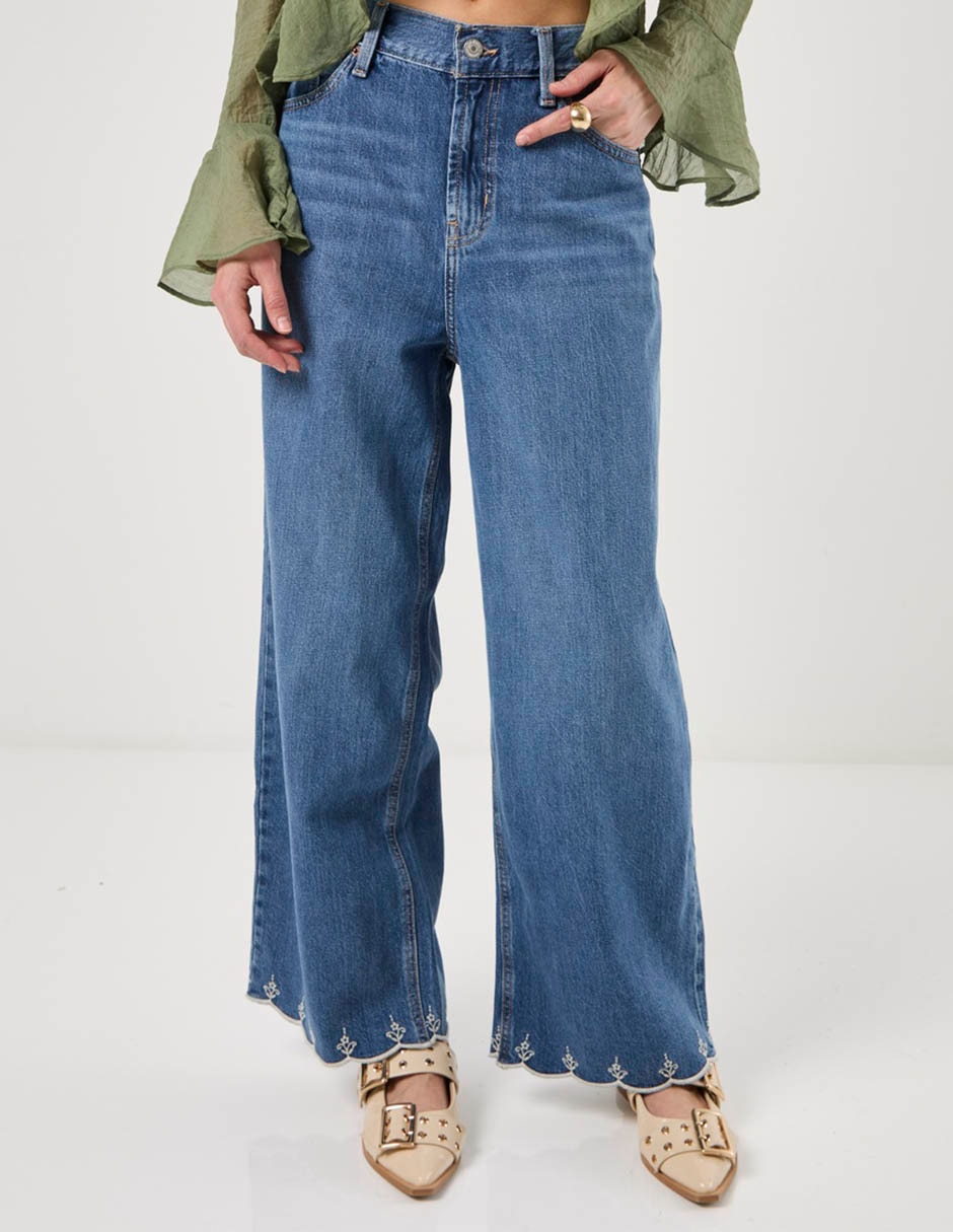 Jeans wide leg 864310-000 para mujer