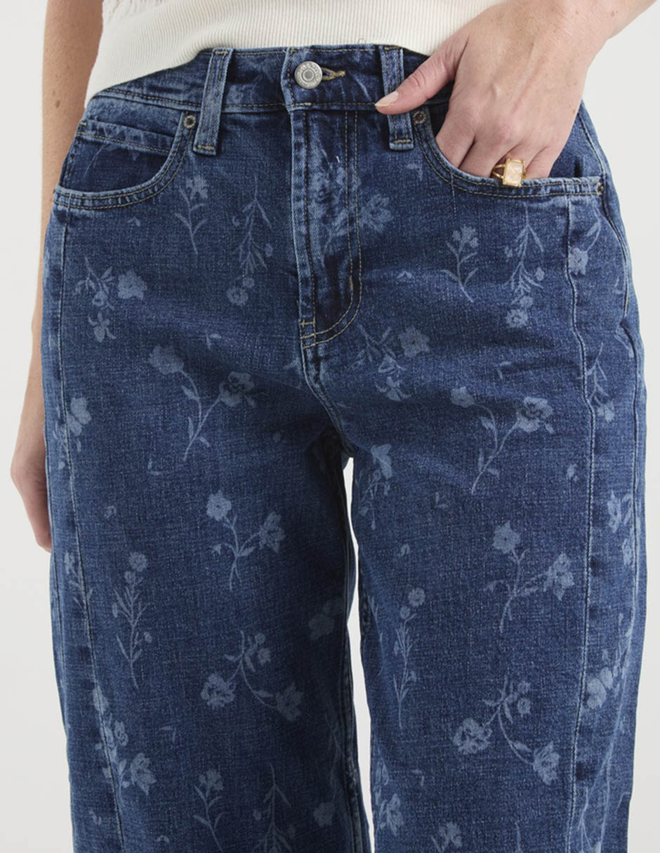 Jeans capri relajado cintura old navy para mujer