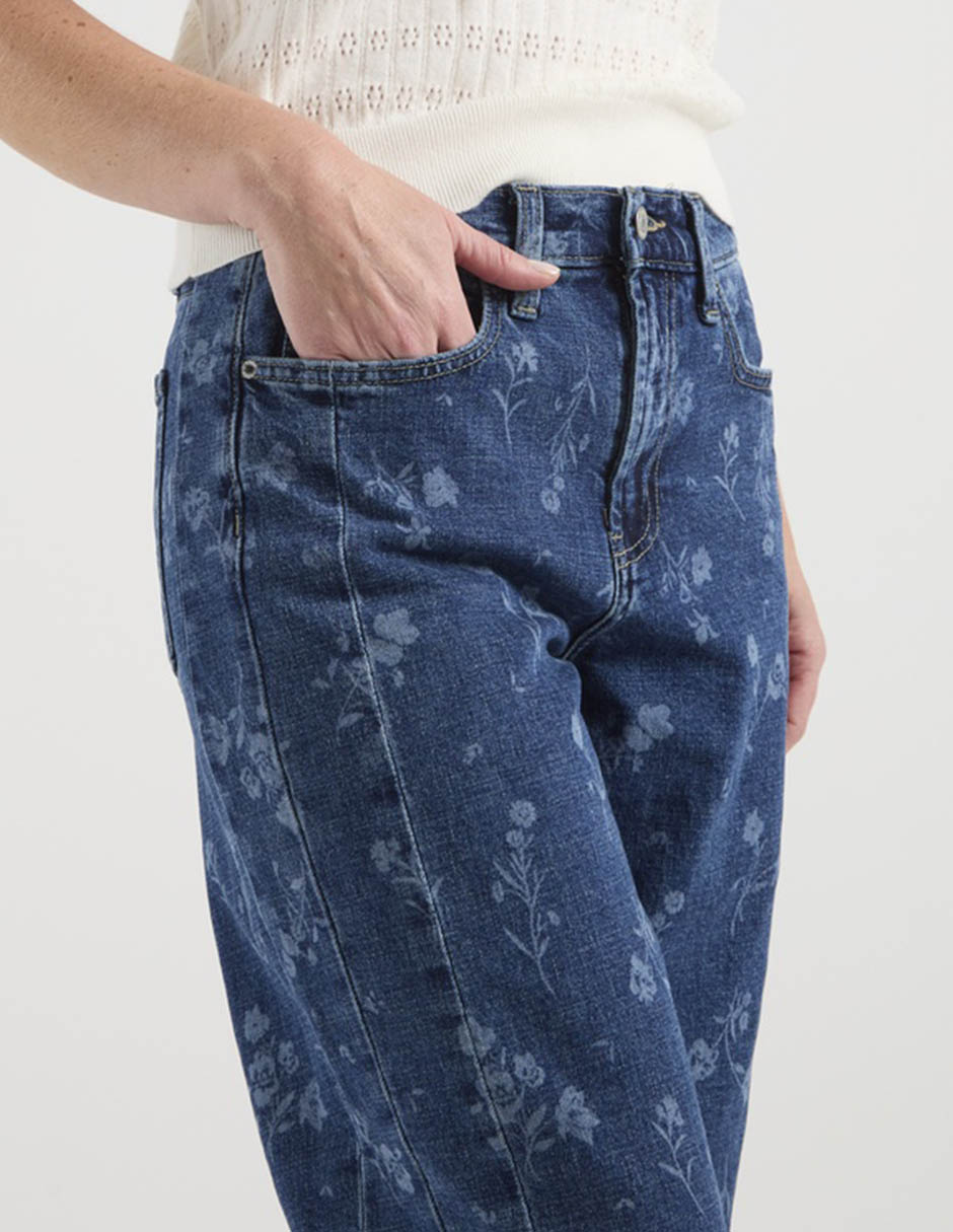 Jeans capri relajado cintura old navy para mujer