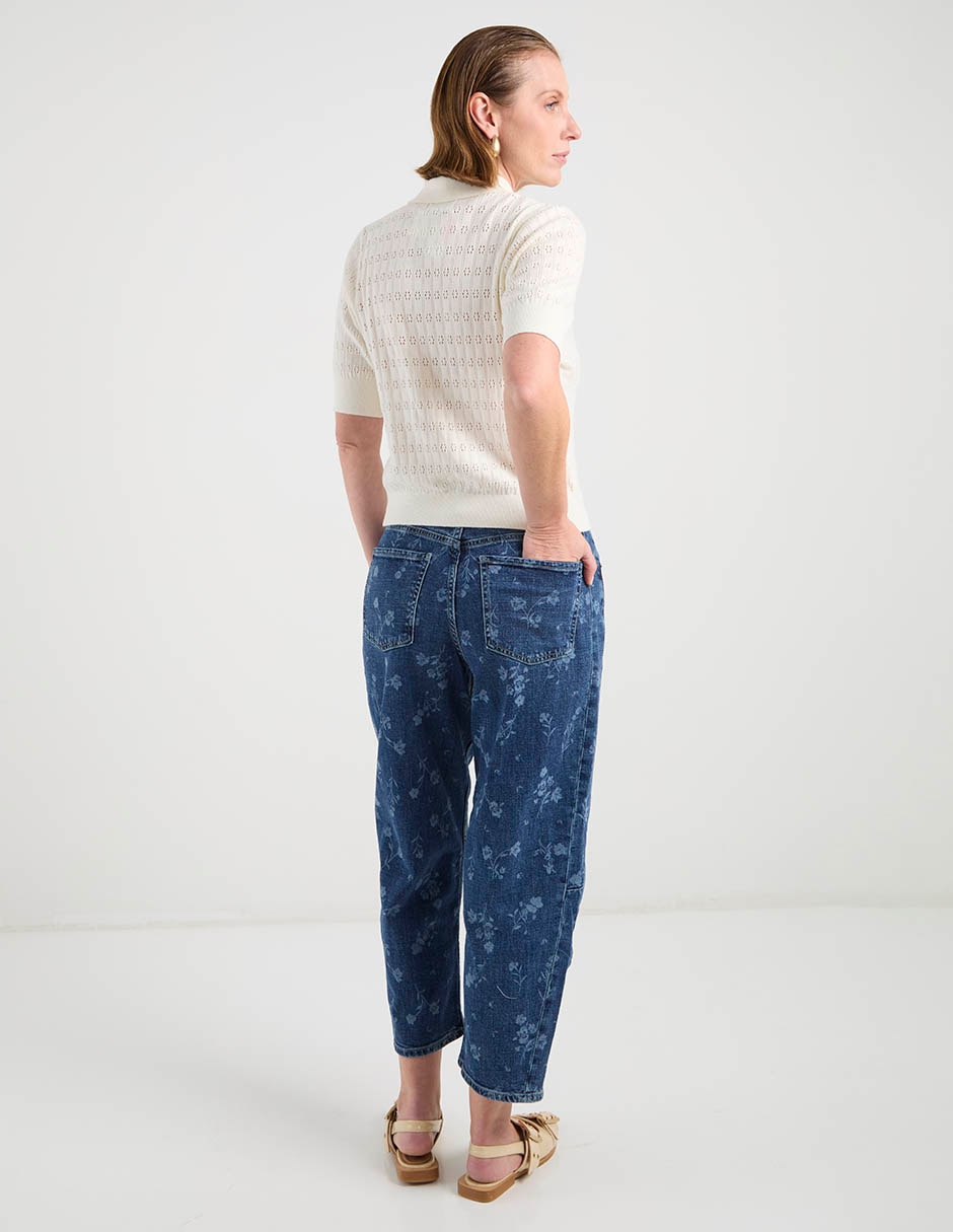 Jeans capri relajado cintura old navy para mujer