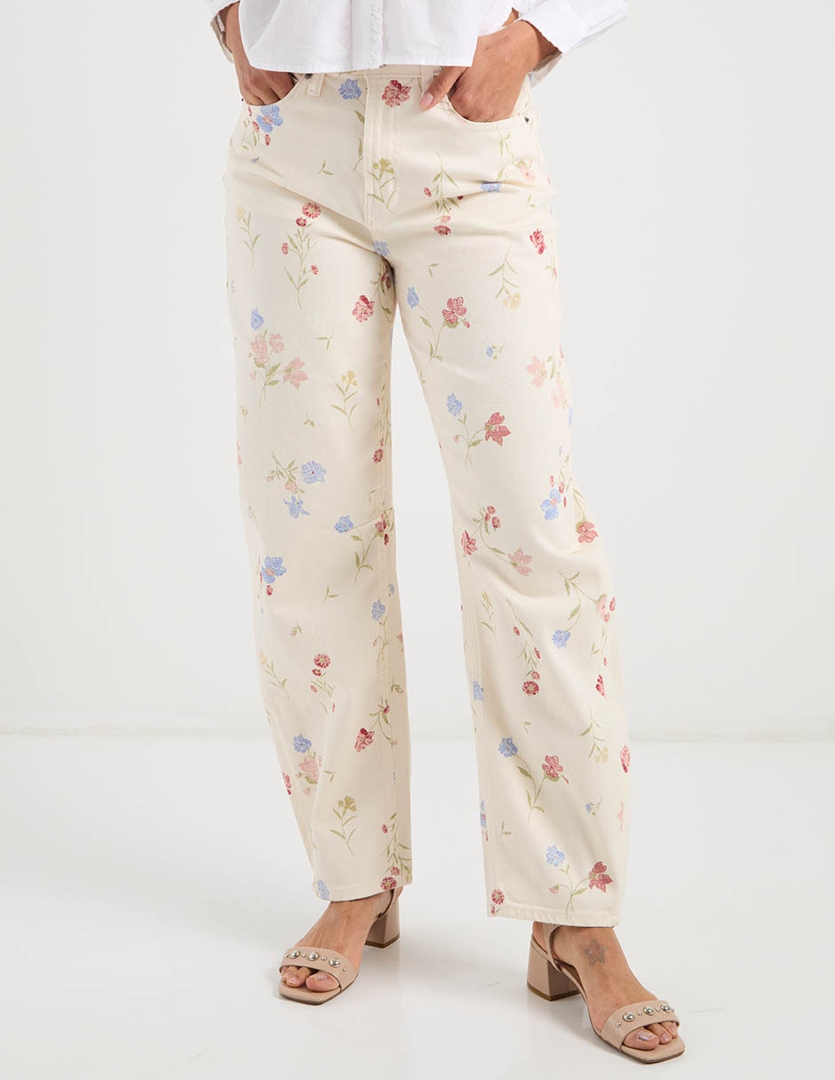 Jeans straight cintura para mujer 1
