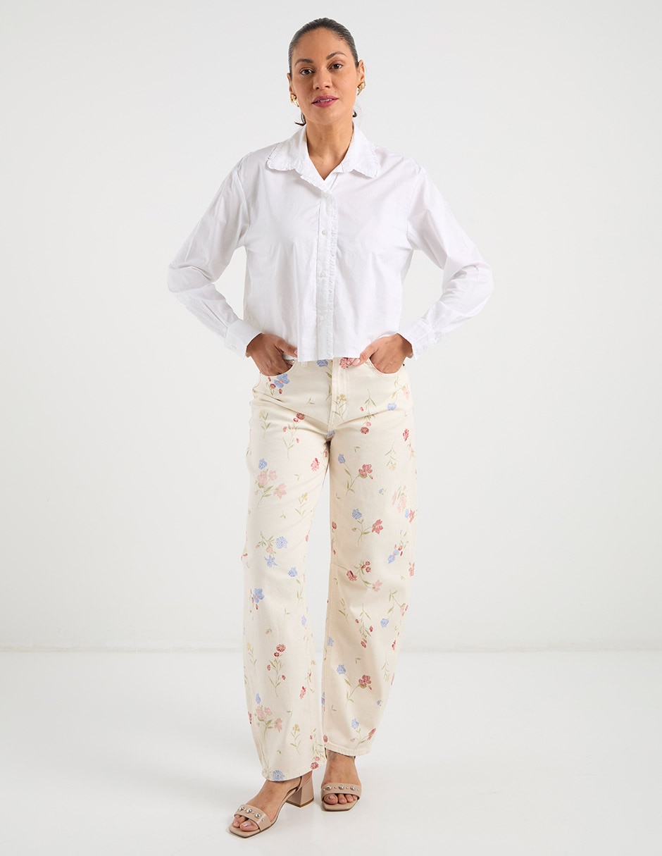 Jeans straight cintura para mujer 7