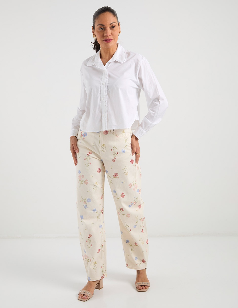 Jeans straight cintura para mujer 8