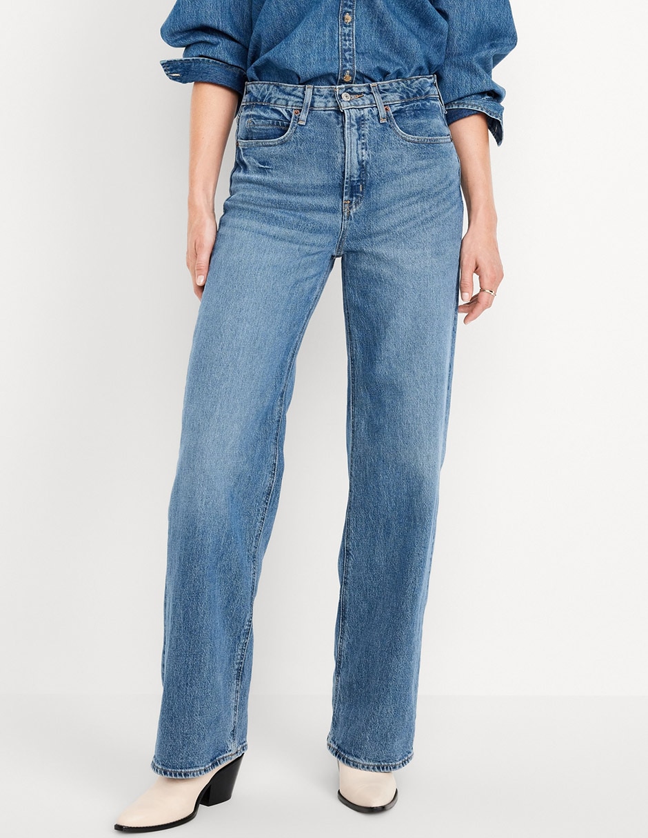 Jeans regular wide leg 514553-000 para mujer
