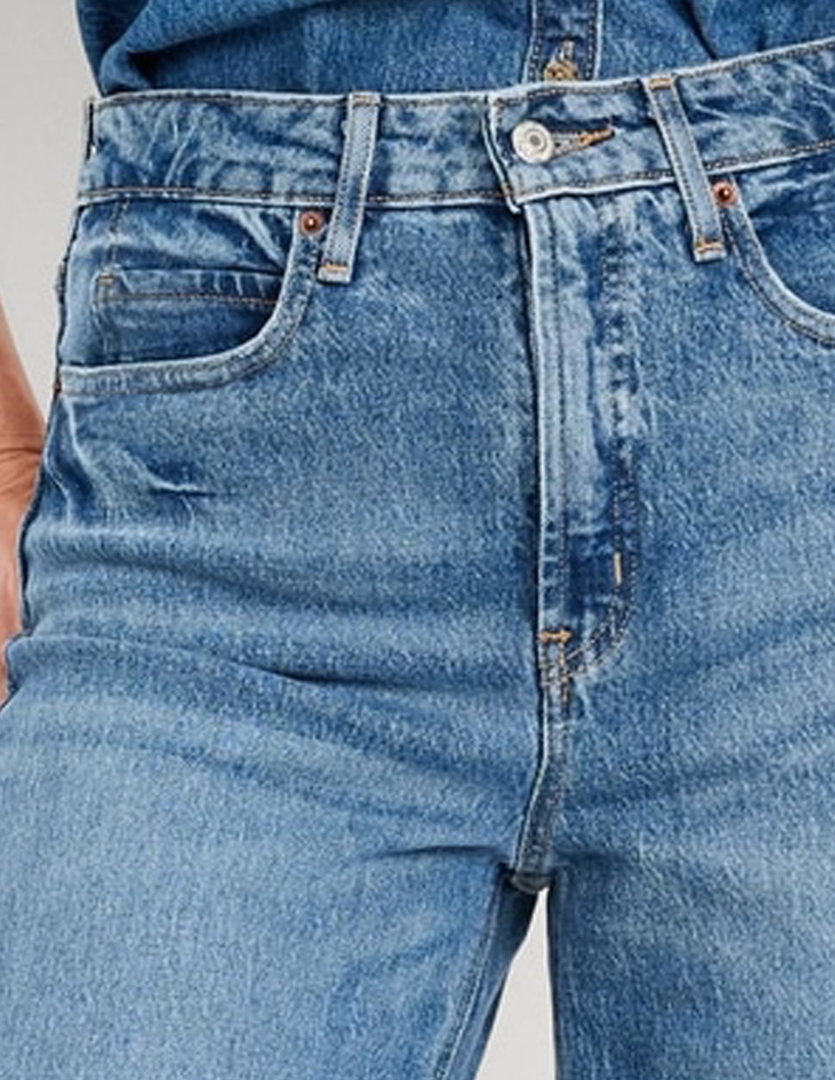 Jeans regular wide leg 514553-000 para mujer