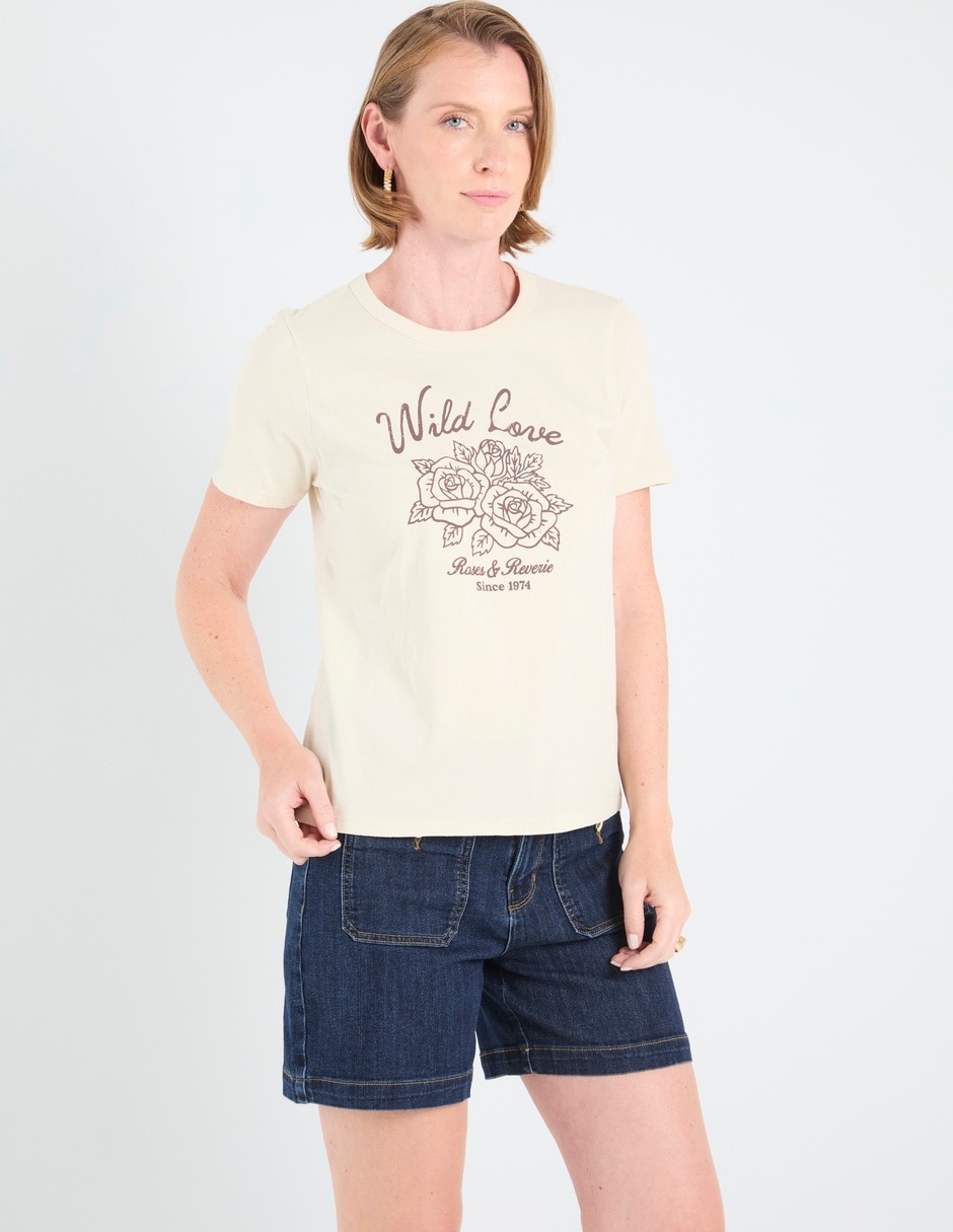Playera manga corta Old Navy cuello redondo para mujer